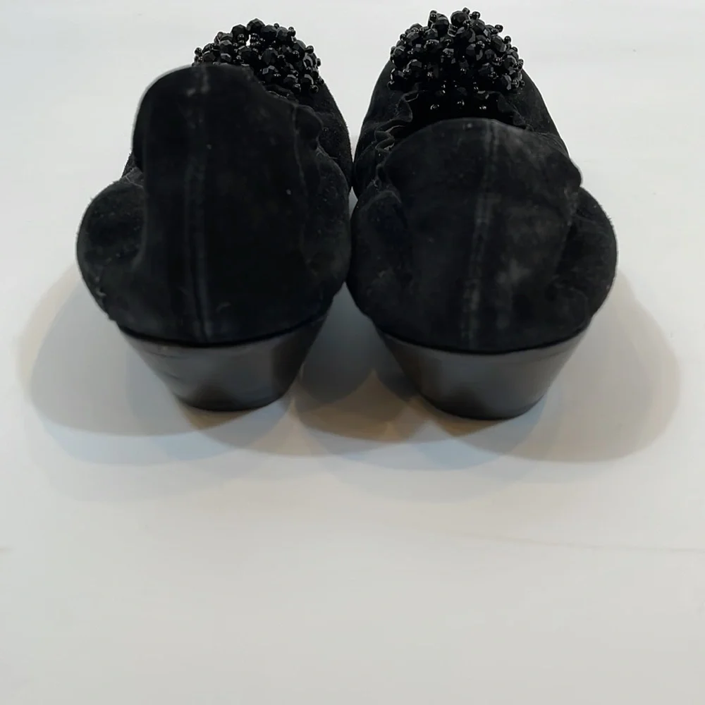 AGL Attilio Giusti Leombruni Shoes 38 Made In Italy Black Leather Dress Pump